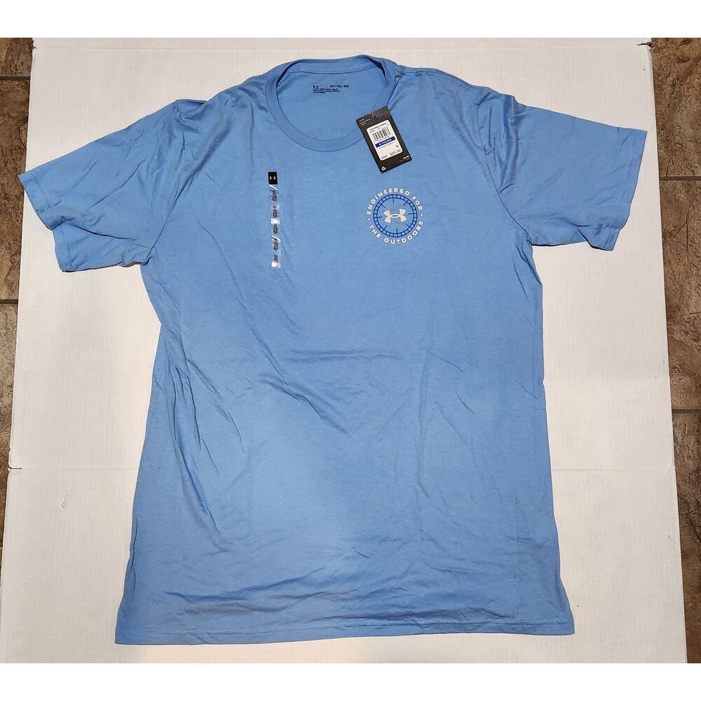 Under Armour Men’s XL Tall XLT Light Blue Short Sleeve Logo Tee
